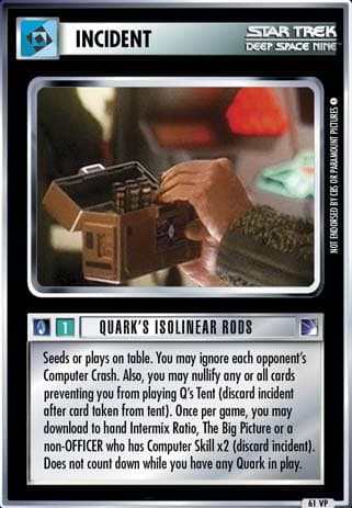 Quark's Isolinear Rods *VP