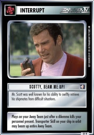 Scotty, Beam Me Up!