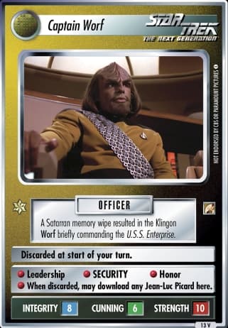 Captain Worf (Dramatis Personae)