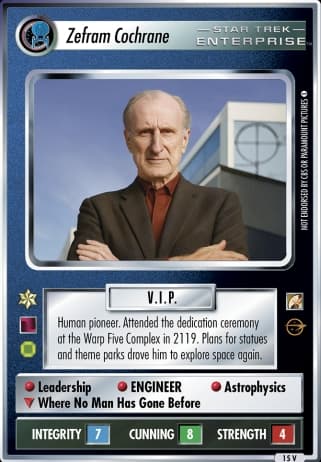 Zefram Cochrane (Dramatis Personae)
