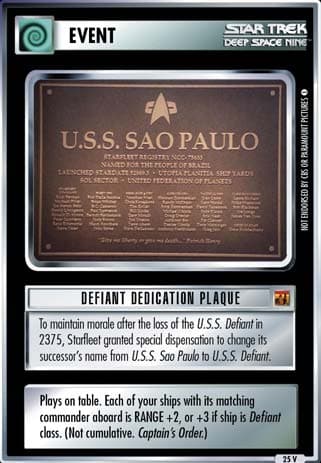 Defiant Dedication Plaque