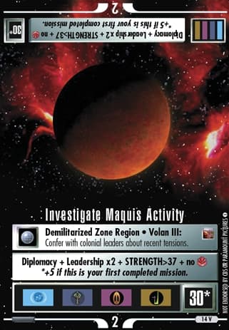 Investigate Maquis Activity 2E (Energize)