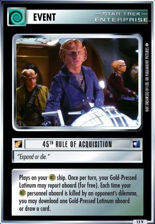 45th Rule of Acquisition