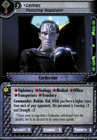 Lemec 2E (Posturing Negotiator)