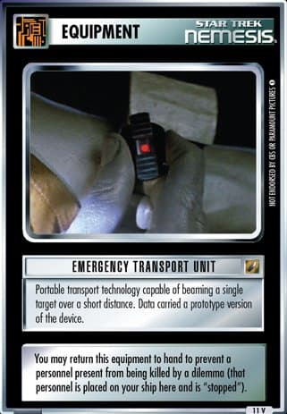 Emergency Transport Unit 2E (Virtual Promo Cards)