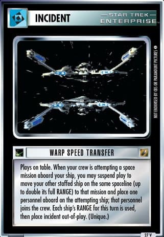 Warp Speed Transfer