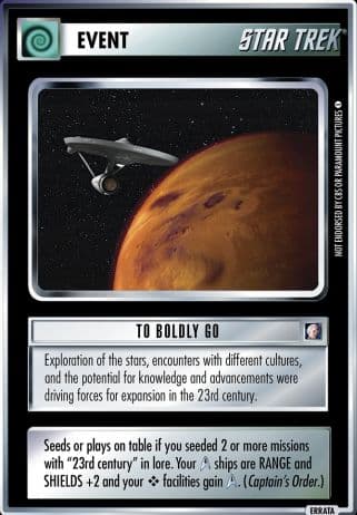 To Boldly Go