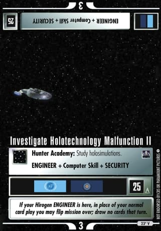 Investigate Holotechnology Malfunction II (back)