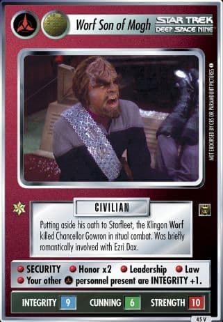 Worf Son of Mogh (Dogs of War)
