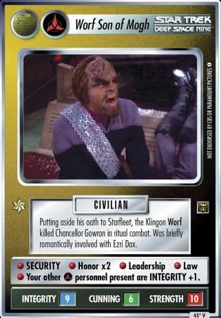Worf Son of Mogh (Dogs of War)