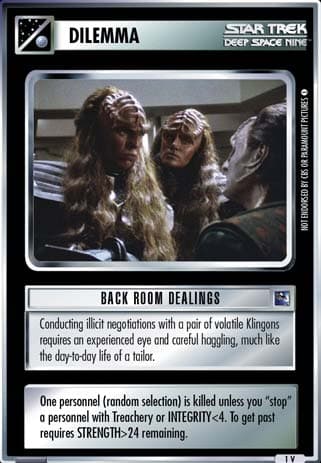 Back Room Dealings 2E (Necessary Evil)