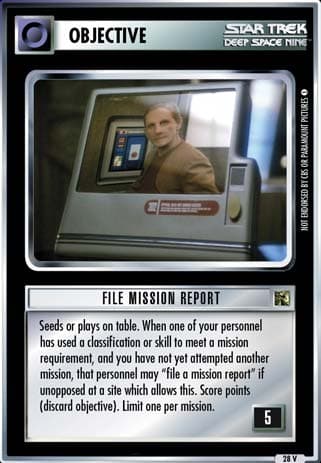 File Mission Report