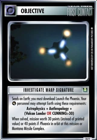 Investigate Warp Signature