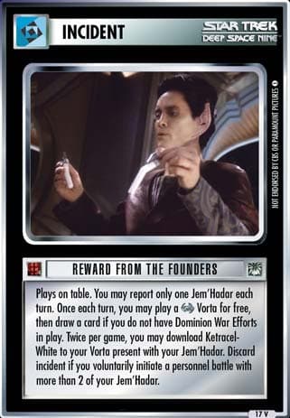 Reward from the Founders