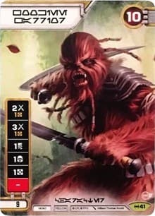 Wookiee Warrior (Extended Full Art) (Aurebesh Text)