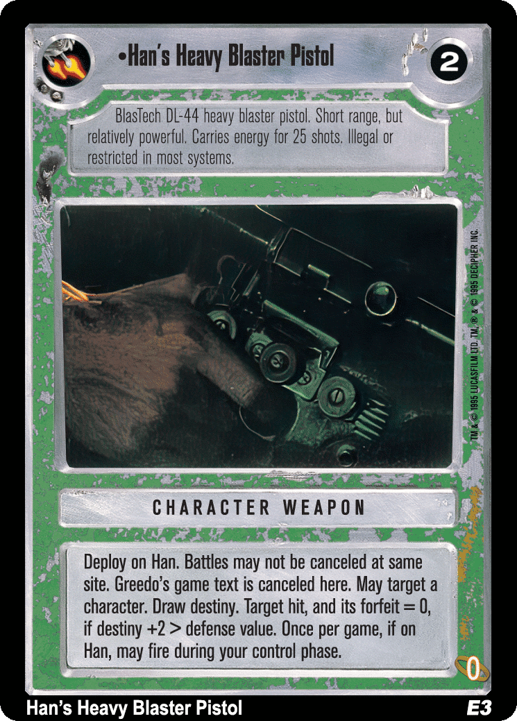 •Han's Heavy Blaster Pistol (V)