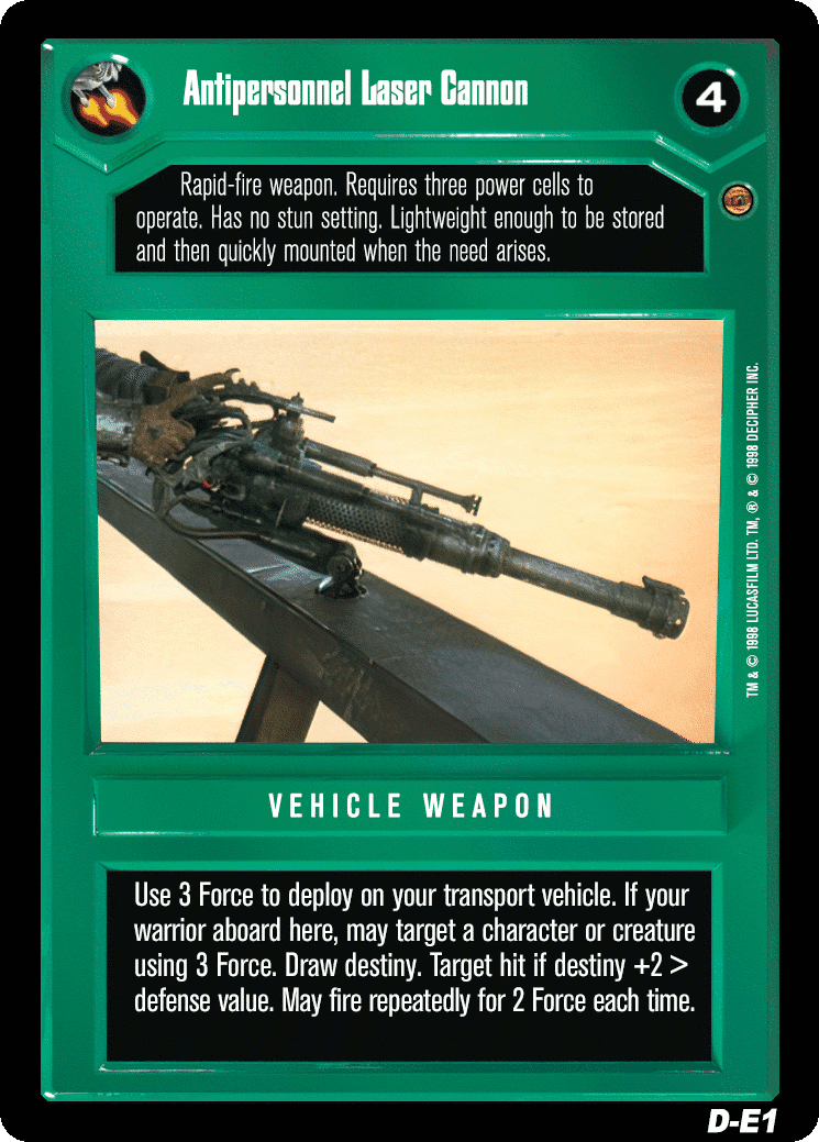 Antipersonnel Laser Cannon