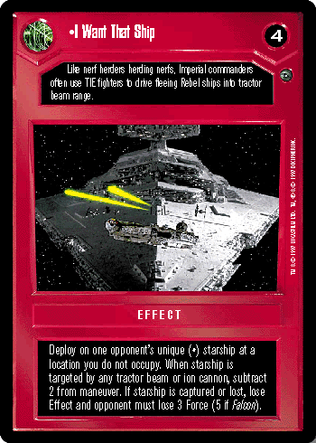•I Want That Ship