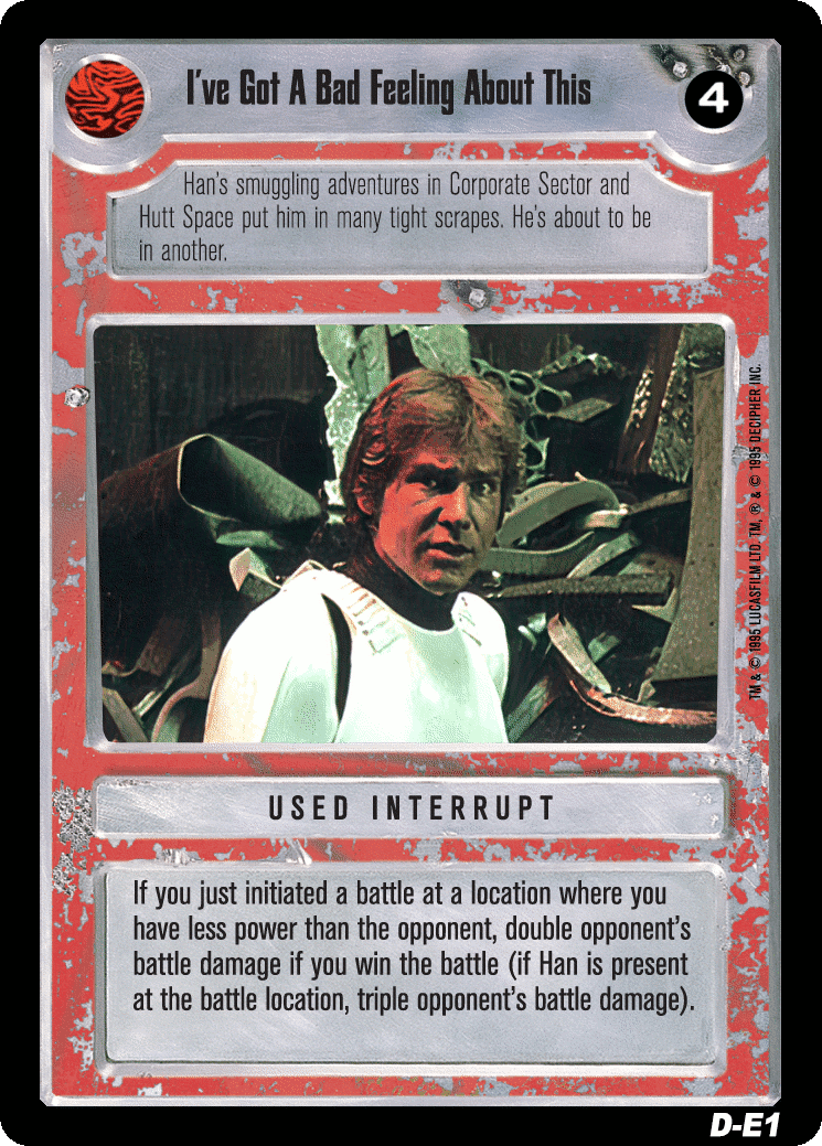 I've Got A Bad Feeling About This