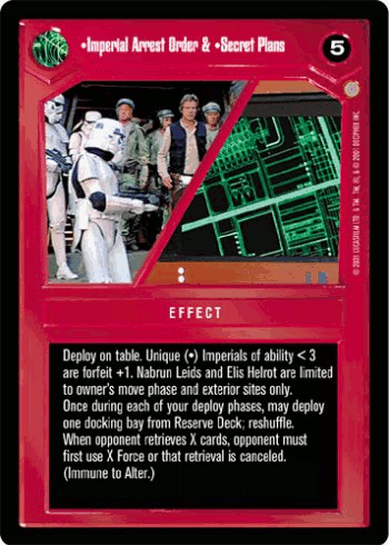 •Imperial Arrest Order & •Secret Plans