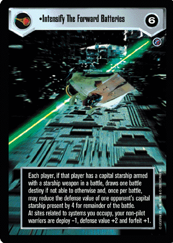 •Intensify The Forward Batteries