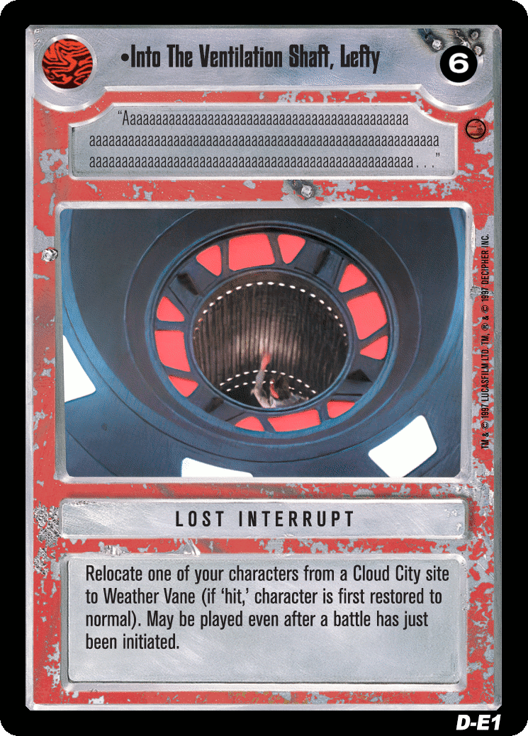Into The Ventilation Shaft, Lefty
