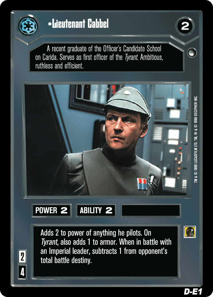 •Lieutenant Cabbel