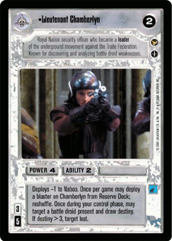 •Lieutenant Chamberlyn
