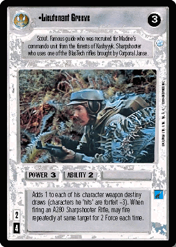 •Lieutenant Greeve