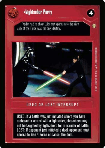 •Lightsaber Parry