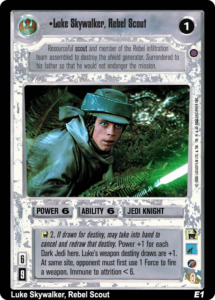 •Luke Skywalker, Rebel Scout (V)