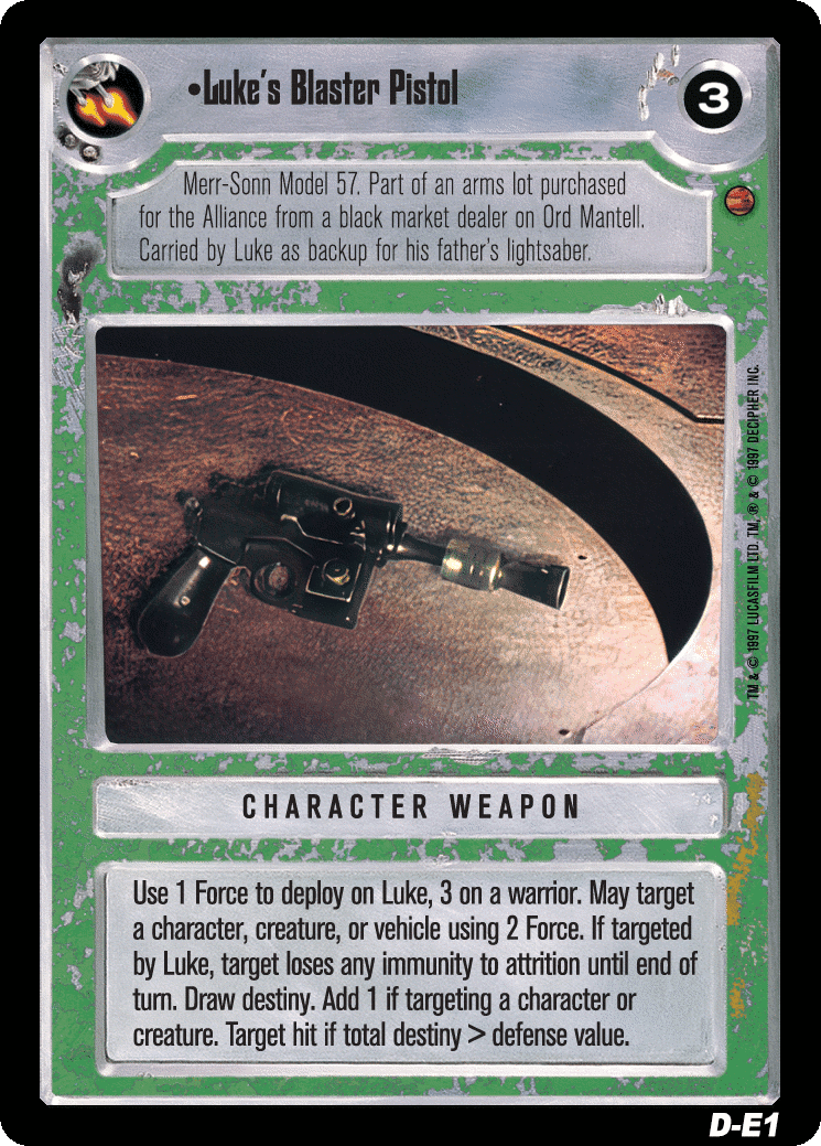 •Luke's Blaster Pistol