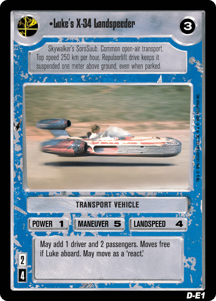 •Luke's X-34 Landspeeder