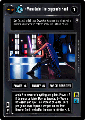 •Mara Jade, The Emperor's Hand