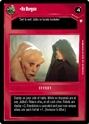 •No Bargain