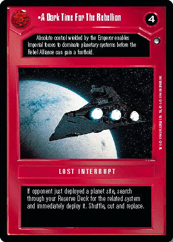 •A Dark Time For The Rebellion