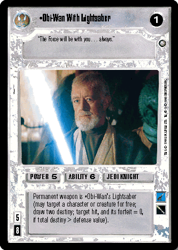 •Obi-Wan With Lightsaber