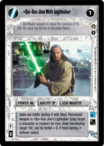 •Qui-Gon Jinn With Lightsaber