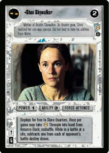 •Shmi Skywalker