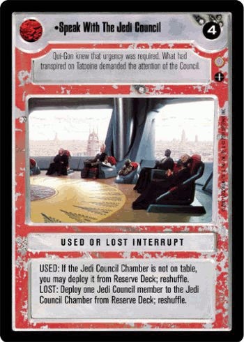 •Speak With The Jedi Council