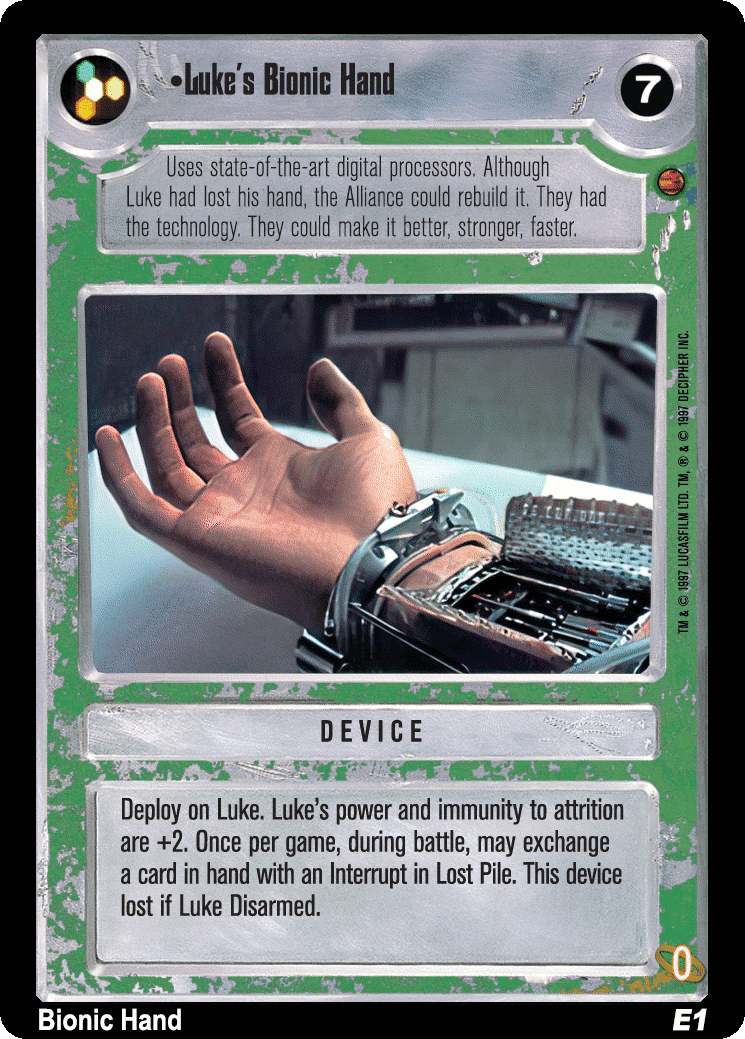 •Luke's Bionic Hand