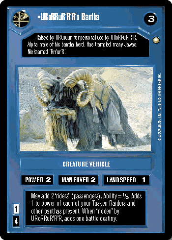 •URoRRuR'R'R's Bantha