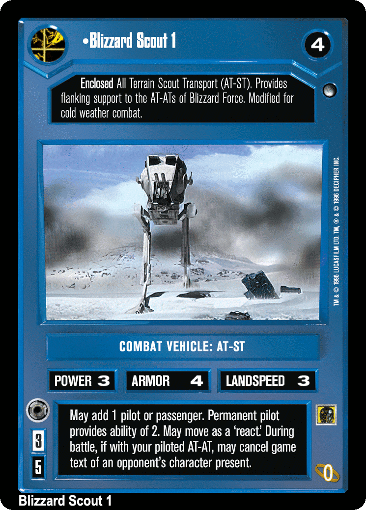 •Blizzard Scout 1 (V)