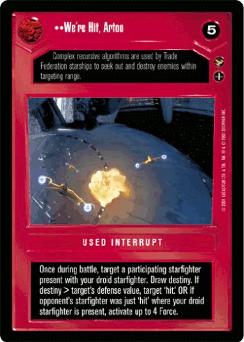 ••We're Hit, Artoo
