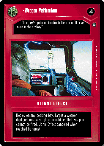•Weapon Malfunction