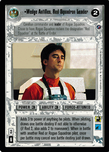 •Wedge Antilles, Red Squadron Leader