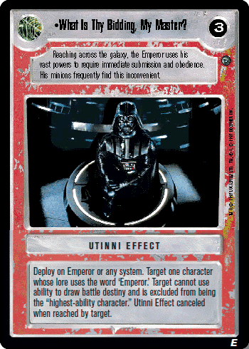 •What Is Thy Bidding, My Master?