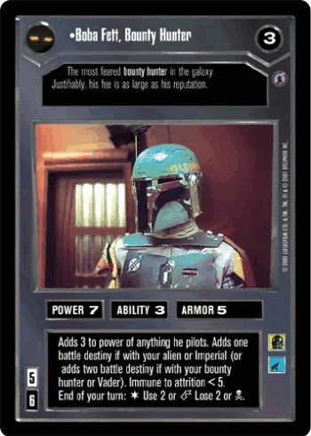 •Boba Fett, Bounty Hunter