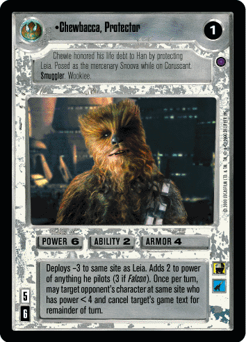 •Chewbacca, Protector