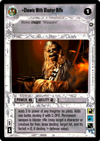•Chewie With Blaster Rifle